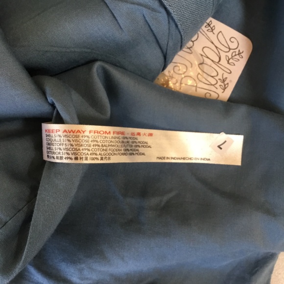 NEW! Free People Cowl Neck ‘Too Hot To Handle’ Mini Dress Blue Size Large NWT - Picture 12 of 13